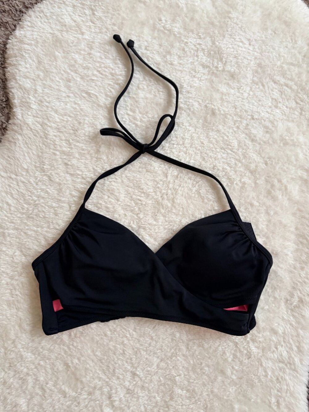 PINK / VS Bralette Wrap Bikini Top, Black, size M